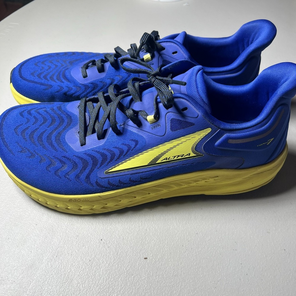 Altra Mens Size 13 Torin 7 Blue Yellow Road Running Shoes Sneakers AL0A82C4470